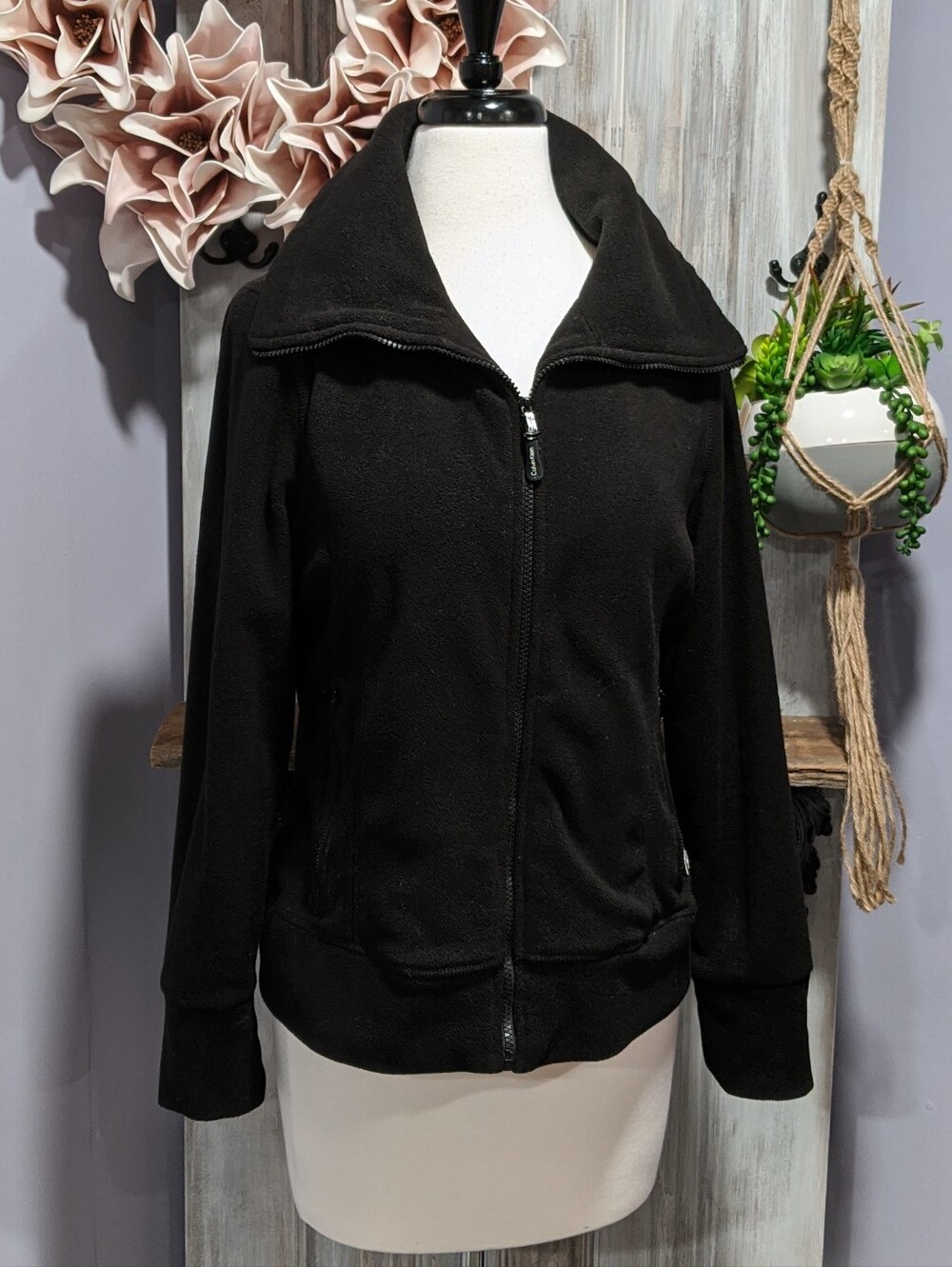 Calvin Klein Performance Black Zip-Up Fleece Jacket